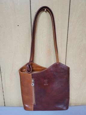 Vera Pelle Italian Leather Convertable Bag